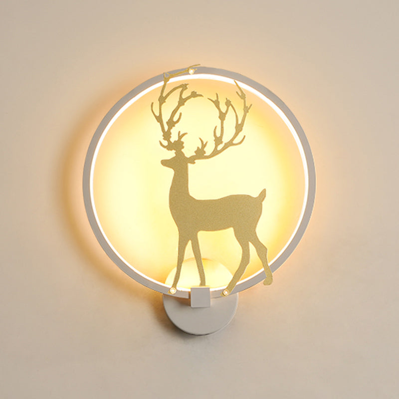 Round Disc Sconce Light Fixture Creative Minimalist Style Plastic Sconces