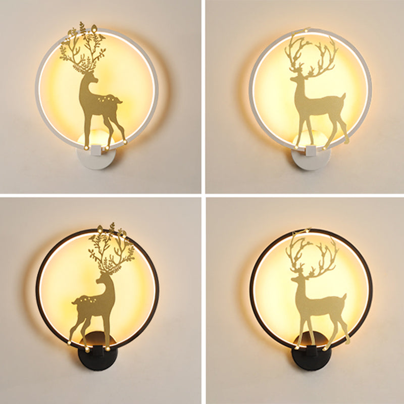 Round Disc Sconce Light Fixture Creative Minimalist Style Plastic Sconces