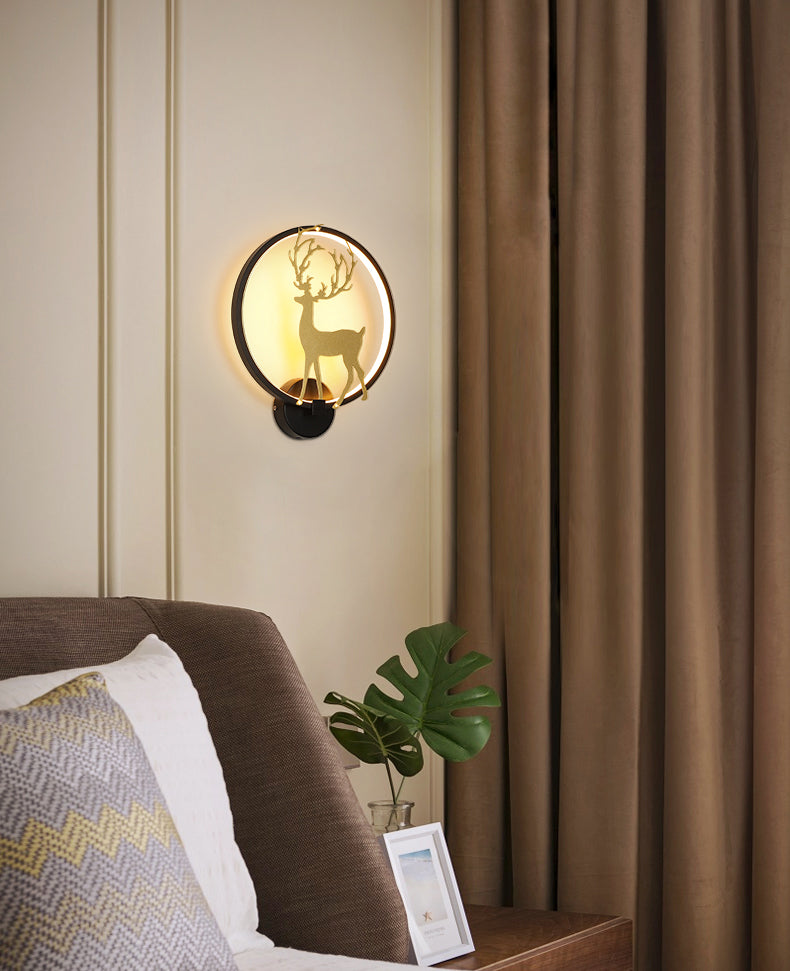 Round Disc Sconce Light Fixture Creative Minimalist Style Plastic Sconces