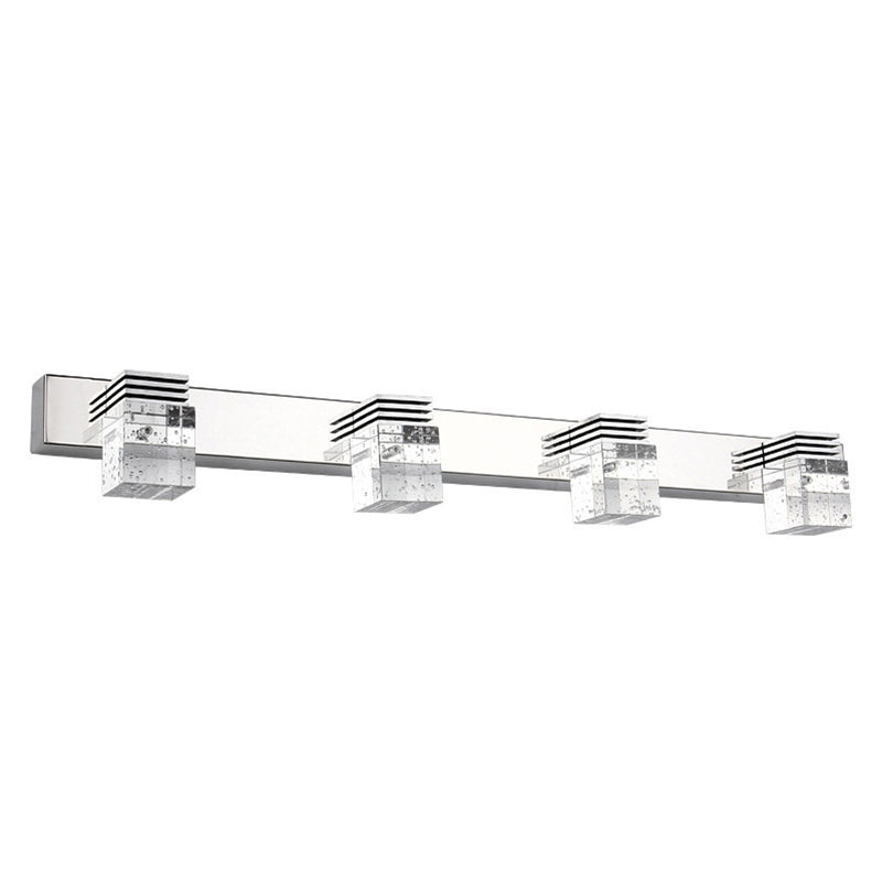 Luci a specchio di vanità quadrate Modern Minimalist Minimalist Crystal Vanity Light