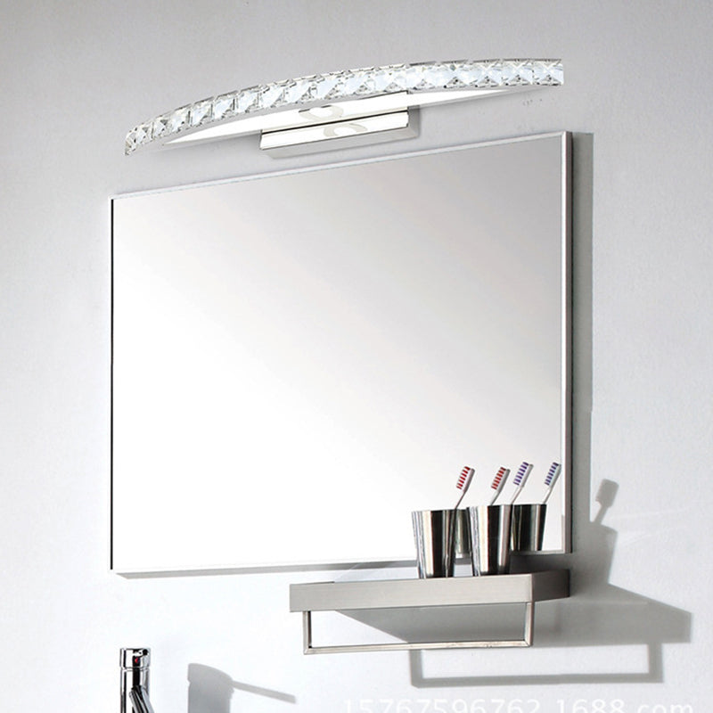 Lineare LED -Waschtischlampe moderner minimalistischer Stil Kristall Ein Eitelkeitslicht
