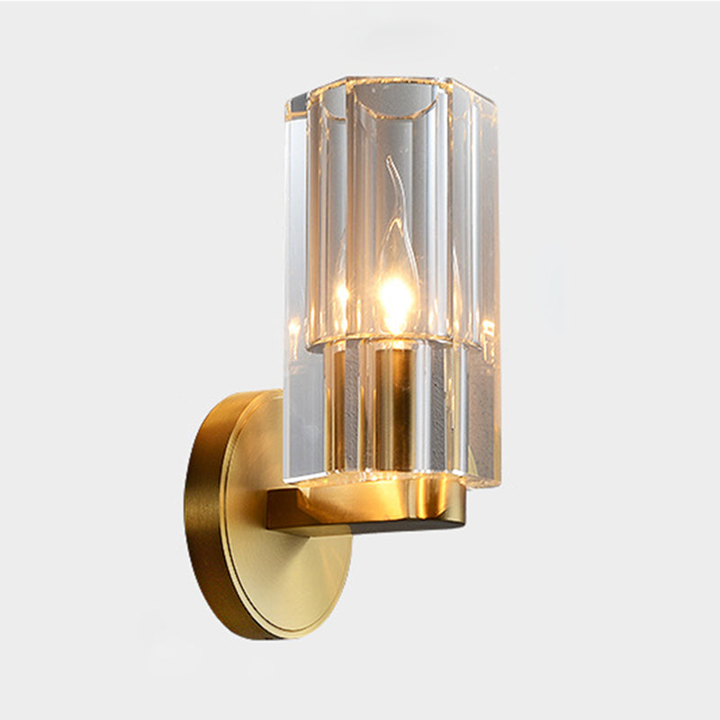 Geometric Vanity Sconce Lights Modern Luxury Style Crystal  Single Vanity Light