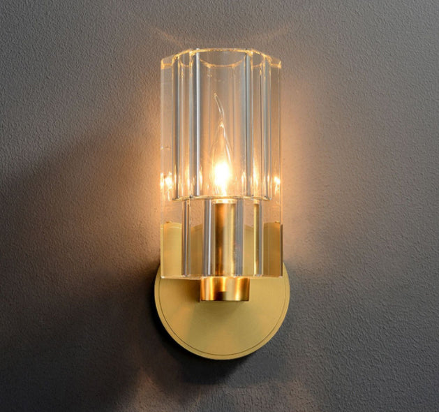 Geometric Vanity Sconce Lights Modern Luxury Style Crystal  Single Vanity Light