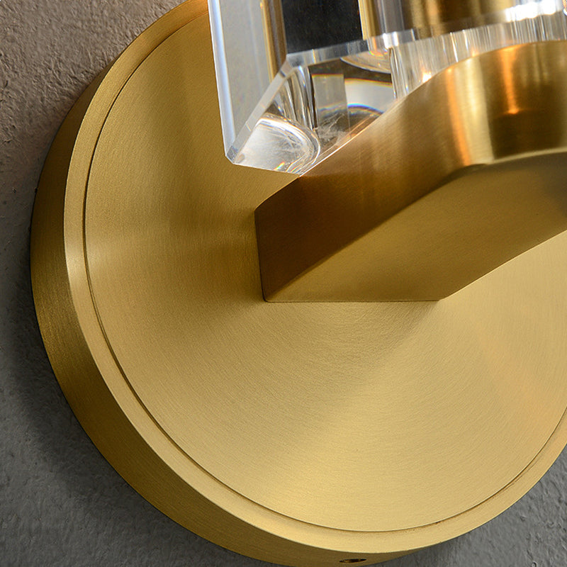 Geometric Vanity Sconce Lights Modern Luxury Style Crystal  Single Vanity Light