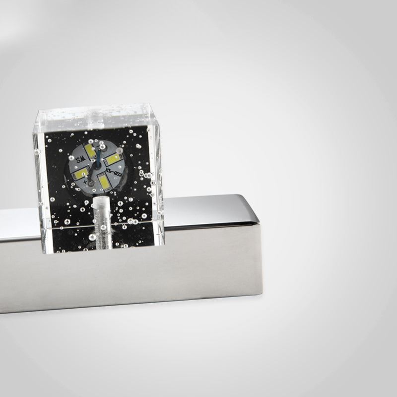 Square Vanity Sconce Lights Modern Minimalist Style Crystal Vanity Light