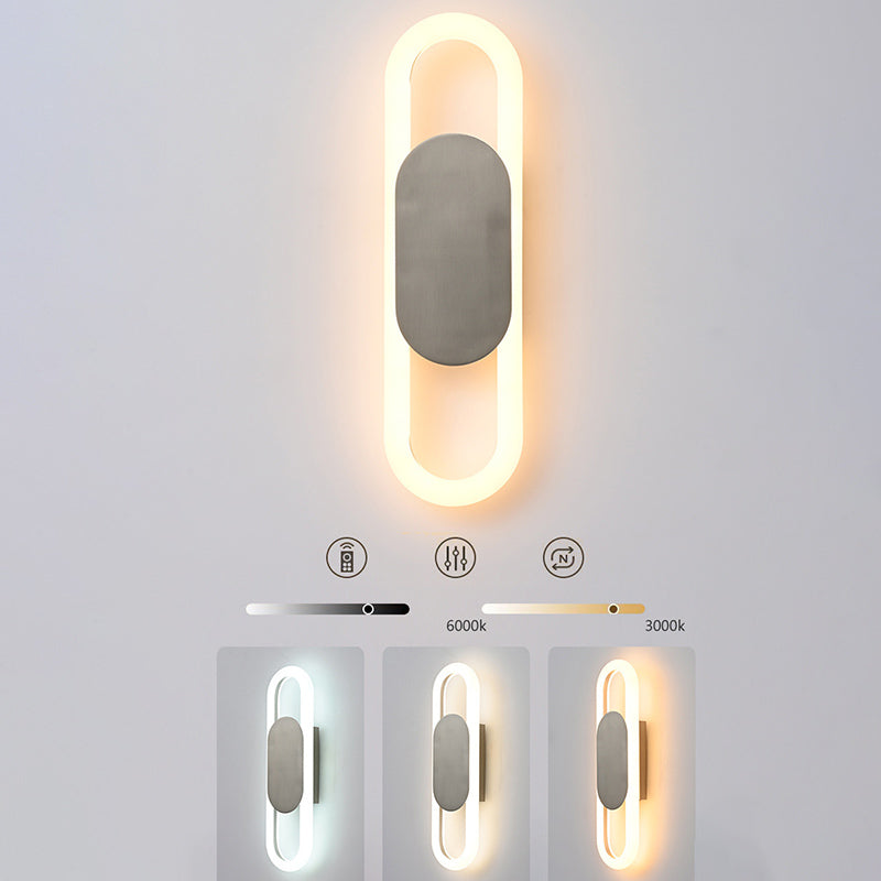 Bedroom Living Room Sconce Lighting Oval Shape Modern LED Wall Mounted Fixture
