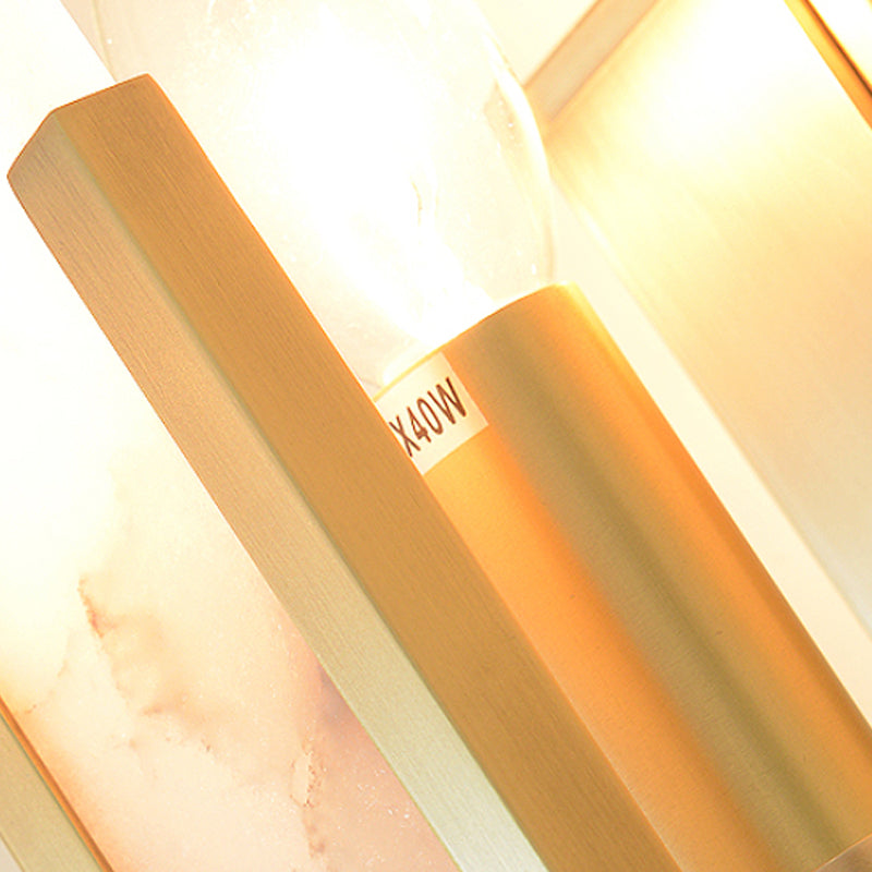 Bare Bulb Metal Wall Sconce Colonial 1 Bulb Hallway Wall Lighting Fixture in Brass