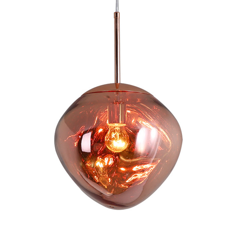 Unregelmäßiger Lava -Glasschatten hängend leichte minimalistische Kunst dekorative Drop -Anhängerlampe für das Restaurant