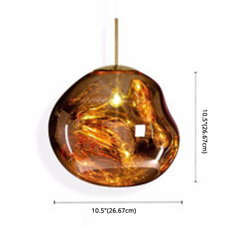 Unregelmäßiger Lava -Glasschatten hängend leichte minimalistische Kunst dekorative Drop -Anhängerlampe für das Restaurant