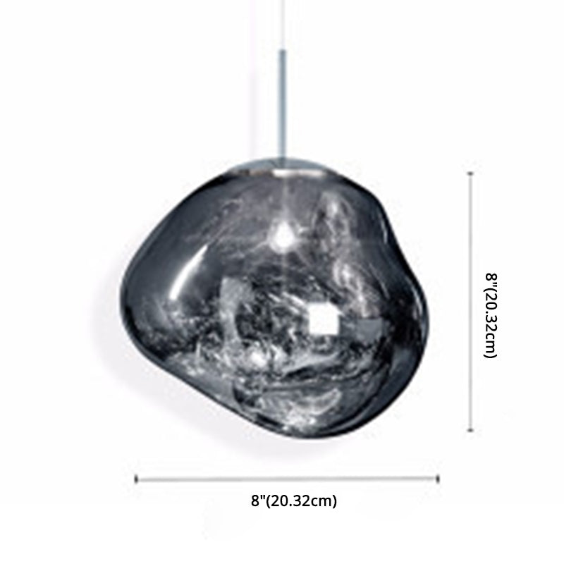 Unregelmäßiger Lava -Glasschatten hängend leichte minimalistische Kunst dekorative Drop -Anhängerlampe für das Restaurant