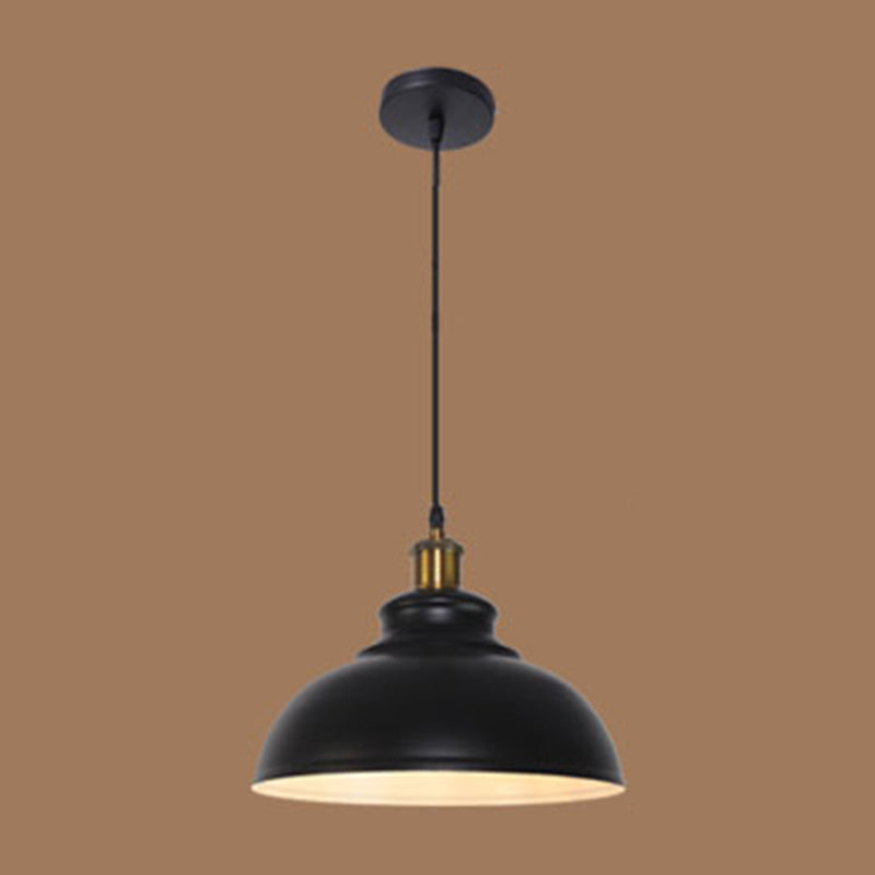 Accesorios de iluminación colgante de domo de metal almacén de cocina industrial simple luz colgante con alambre colgante ajustable de 43 "