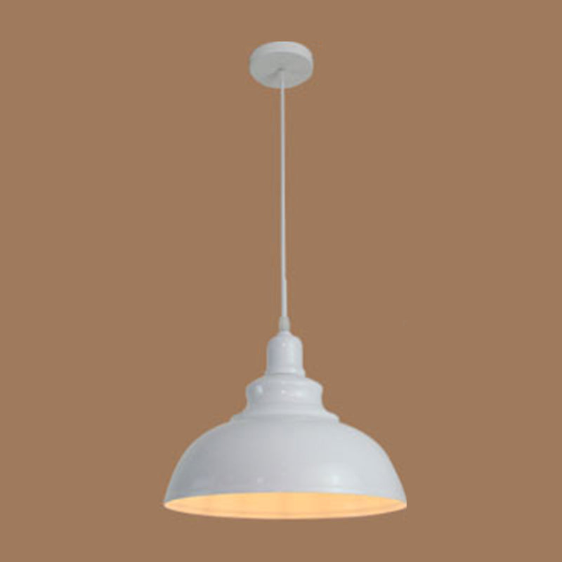 Accesorios de iluminación colgante de domo de metal almacén de cocina industrial simple luz colgante con alambre colgante ajustable de 43 "