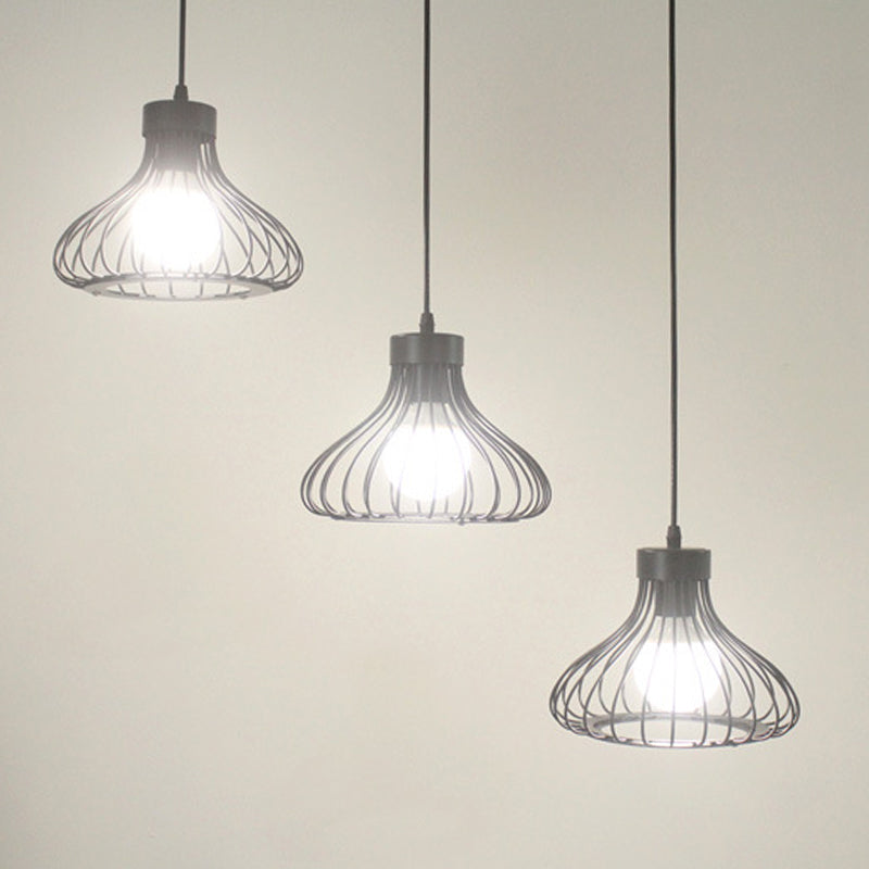 Forma in metallo a forma di metallo mini lampada sospesa in stile industriale a sospensione singola lampadina per scala del corridoio