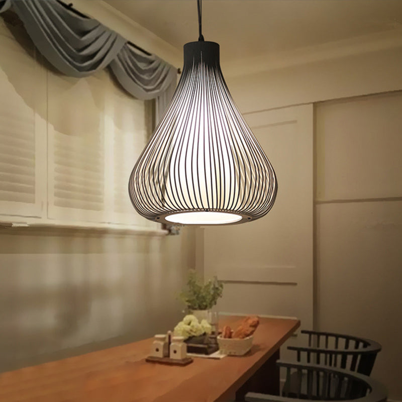 Forma de cebolla colgante colgante de estilo moderno accesorio de iluminación colgante de metal para comedor