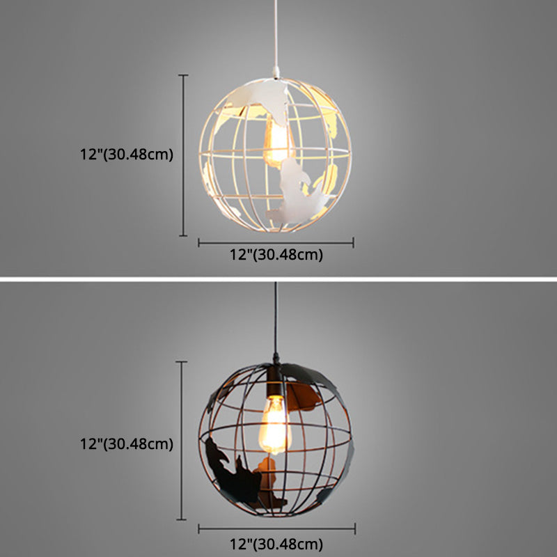 Luz de colgante colgante de metal globe accesorio de iluminación colgante de estilo moderno para dormitorio