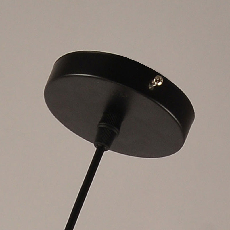 Luce a soffitto a sospensione della gabbia nera Restauga in metallo in metallo