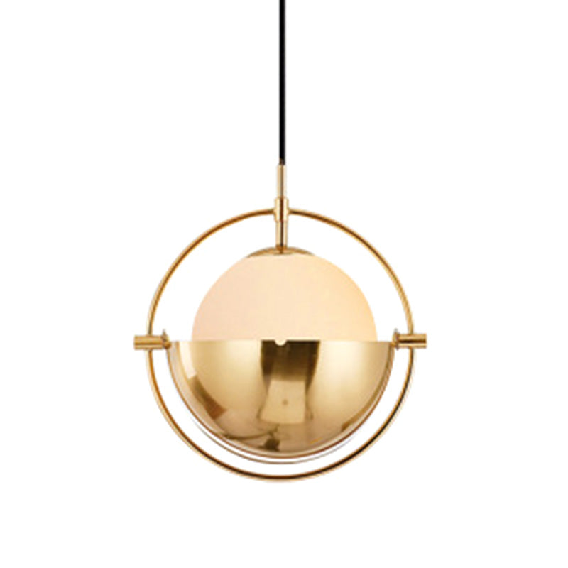 Accesorio de iluminación colgante contemporáneo Luz de techo esférico con sombra de vidrio