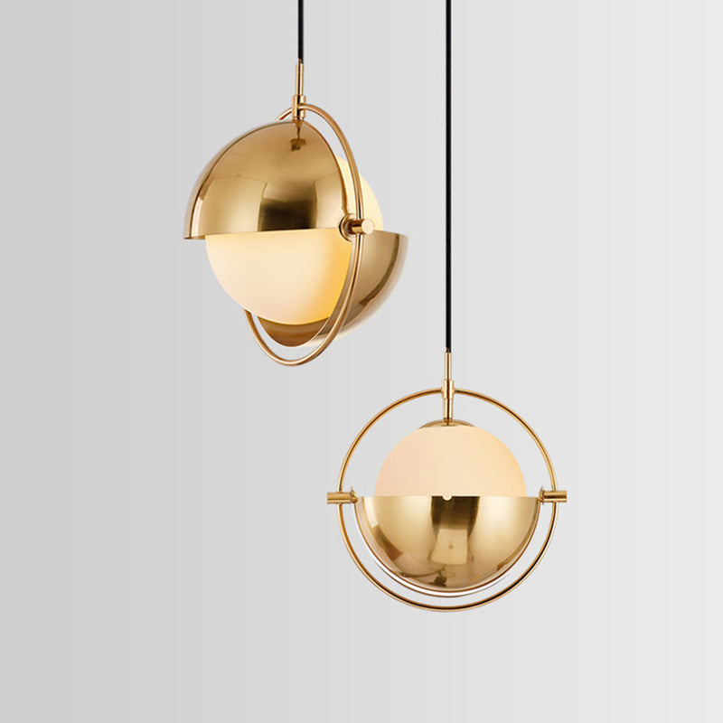 Accesorio de iluminación colgante contemporáneo Luz de techo esférico con sombra de vidrio
