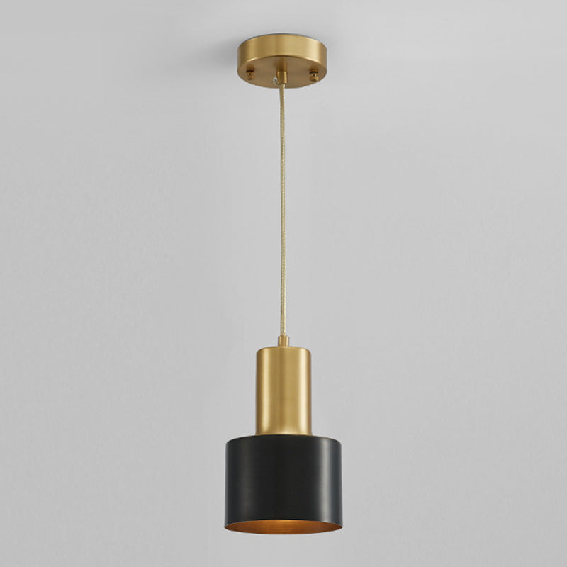 Shade Metal Hanging Pendant Light Minimalist Style Down Lighting Pendant for Bedroom