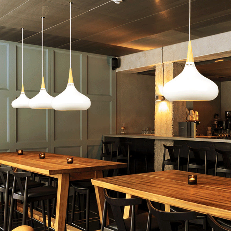 Teardrop Down Lighting Pendant Modern Style Metal Hanging Pendant Light for Dinning Room