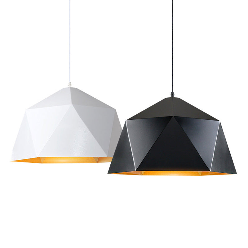 Ombre hexagonale à la baisse du pendentif Simplicité Style Pendre en métal Éclairage de pendentif en métal