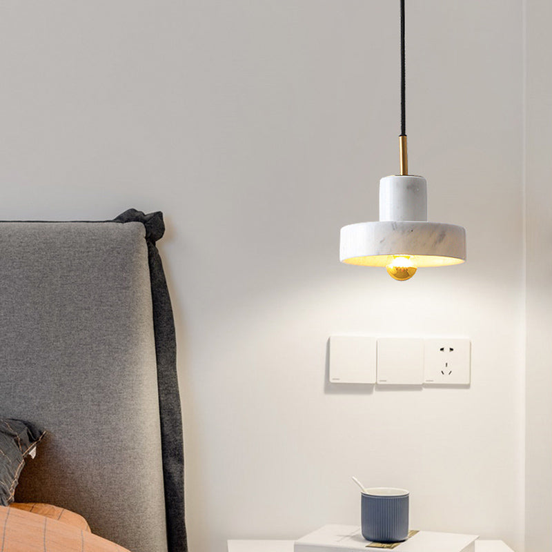 Nordic Style Circle Pendant Lighting Fixture Stone Living Room Suspension Pendant