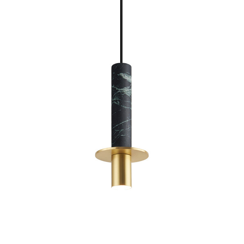 Simplicity Style Hanging Pendant Light Cylinder Pendant Lighting Fixture with Stone Shade