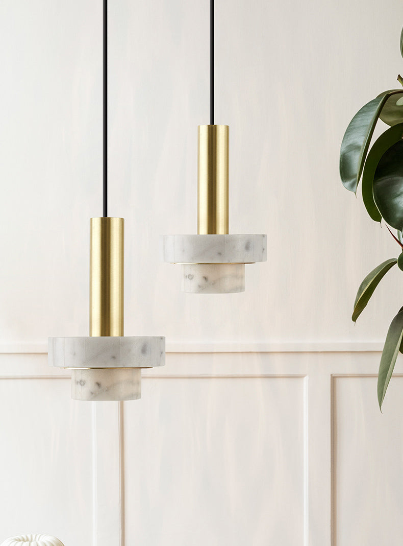 Tiered Pendant Light Fixture Minimalist Style Stone Ceiling Pendant Light for Bedroom