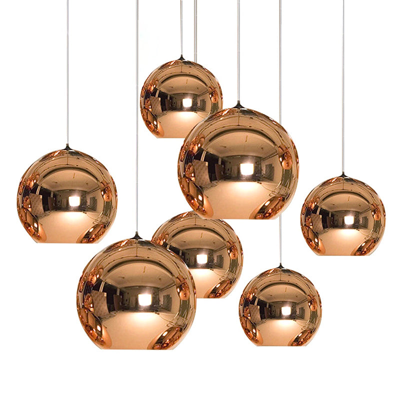 Kreise Sphäre Anhänger Beleuchtungsbestand Modernes Glasrestaurant -Federung Licht