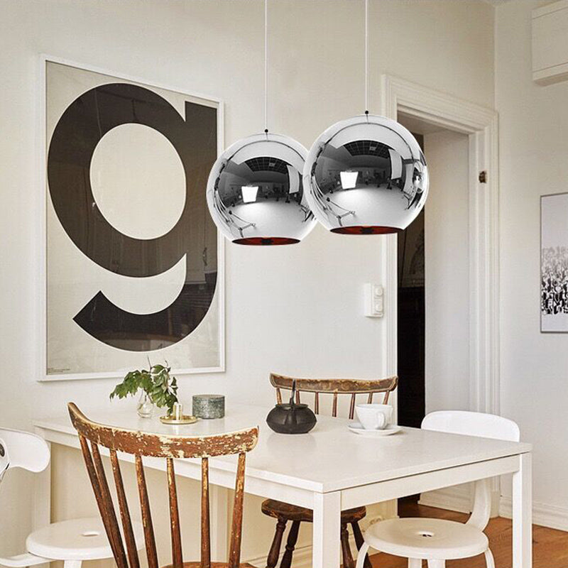 Kreise Sphäre Anhänger Beleuchtungsbestand Modernes Glasrestaurant -Federung Licht