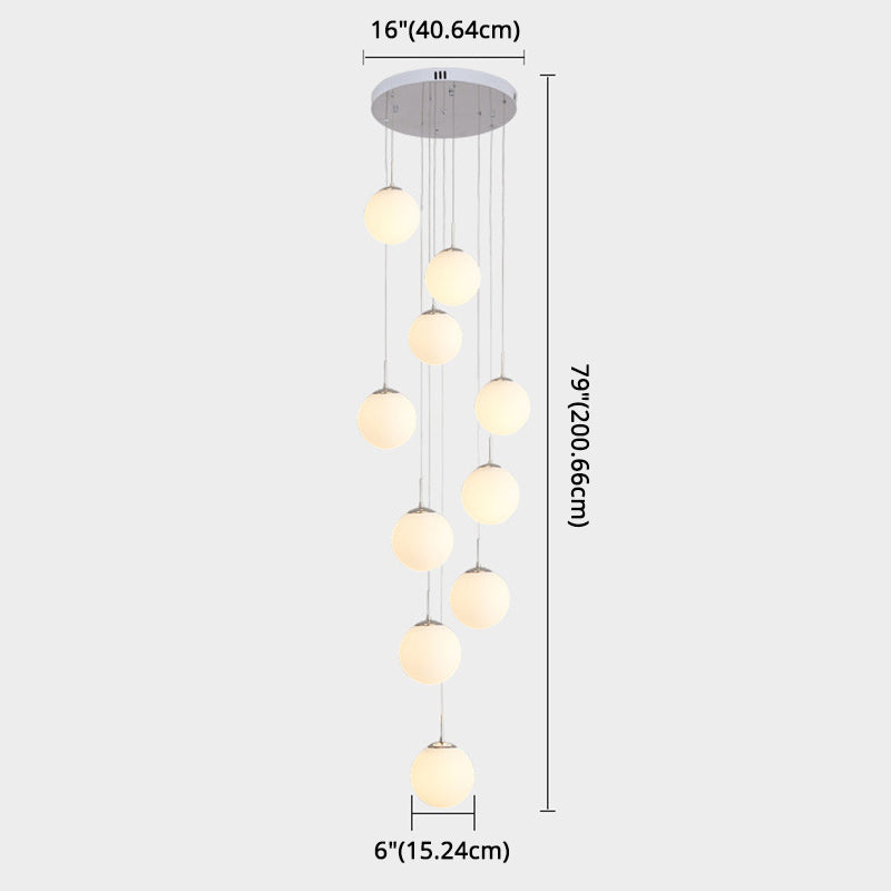 SPHERE STAIRCA SCHEGGIO SCHEGGIO COMPLETTO COMPLETO MODERNO MODERNO MODERNO LUCE DI PENDANTE IN ORO