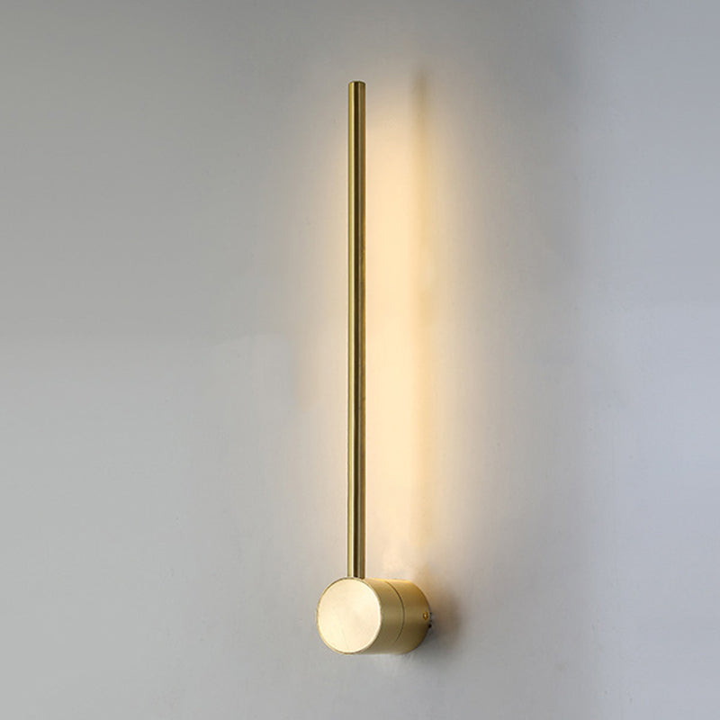 Lámpara minimalista de pared de pared de latón LED de hierro forjado para el pasillo de la sala de estar