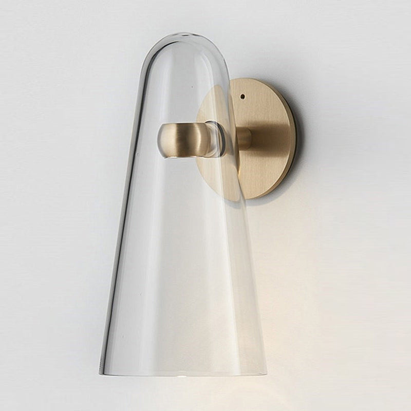 Noordse glazen schaduw Wand SCONCE LICHT 1 Licht metalen arm wandlantaarn voor het bed bijgang