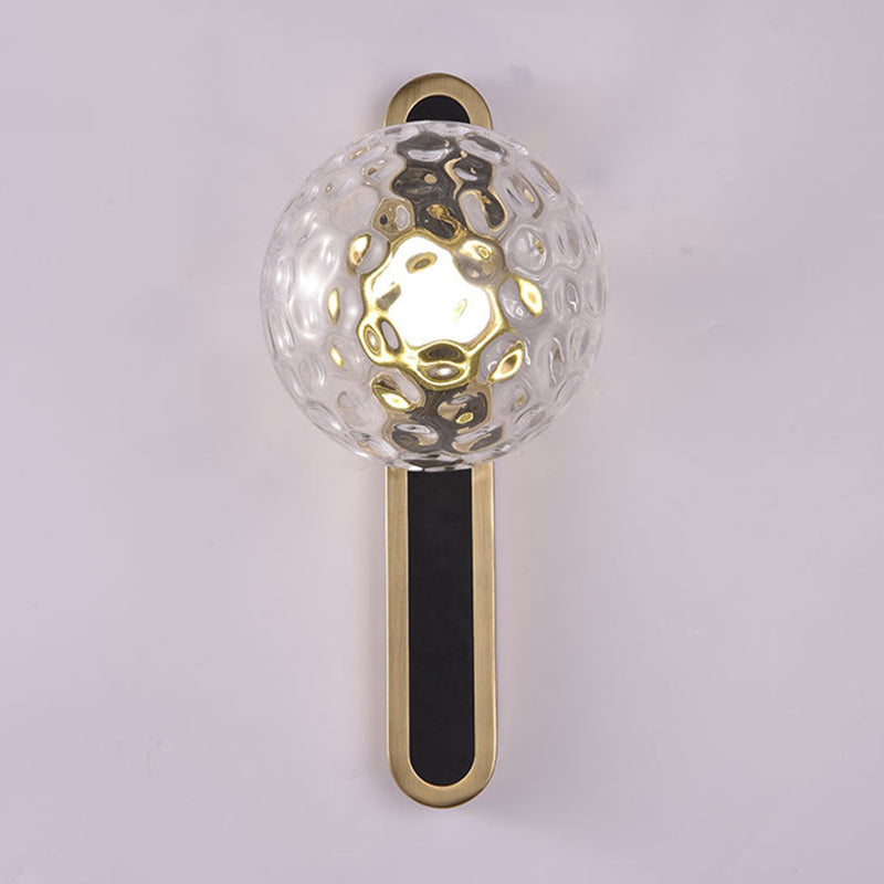 1 lampe à balle à balle en verre clair