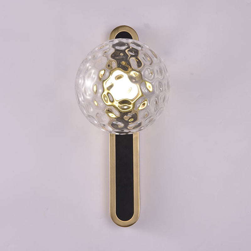 1 lampe à balle à balle en verre clair