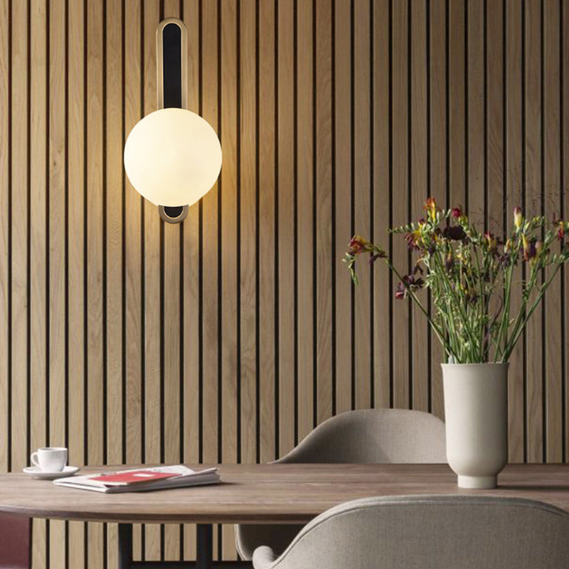 1 lampe à balle à balle en verre clair