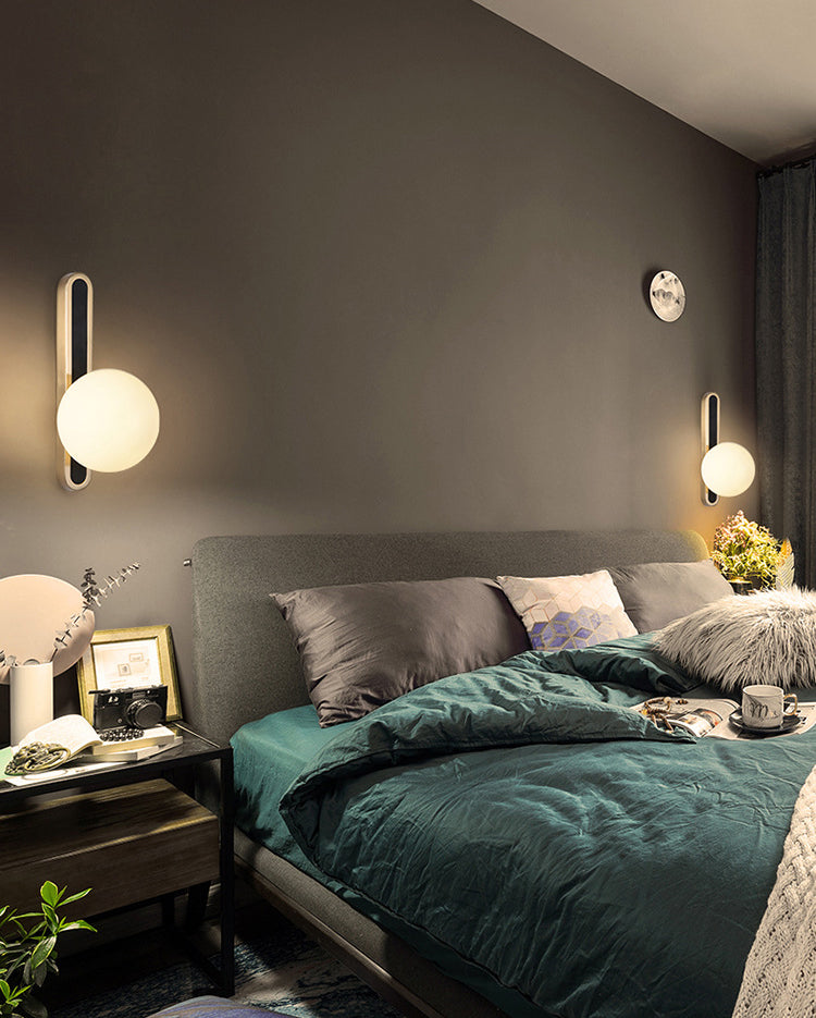 1 lampe à balle à balle en verre clair