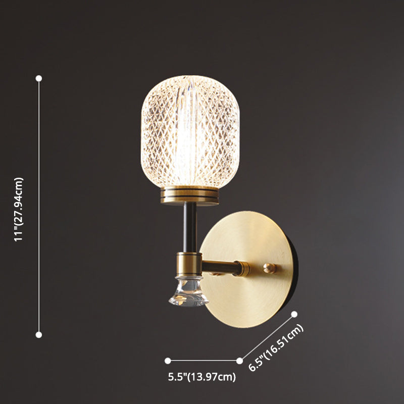 Modern Indoor Decoration Wall Light Up Light Glass Shade Wall Sconce for Bedside