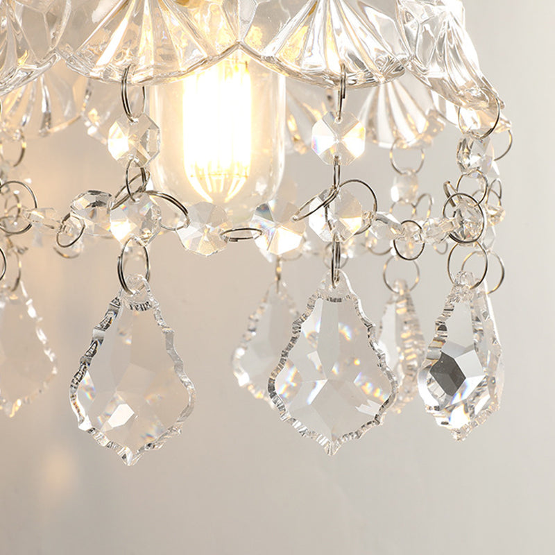 Idee per illuminazione da parete della decorazione della camera da letto moderno semplice con parete con parete in vetro semplice