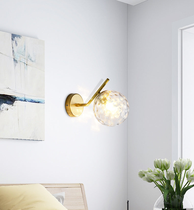 Sump a sfera leggera Sfonce lampada a fochea in metallo Sconcetto lampada per capezzale per letto