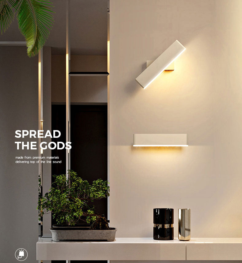 Luz de lectura rectangular de la pared acrílica de metal LED para la luz de la pared de lectura rectangular para la cama