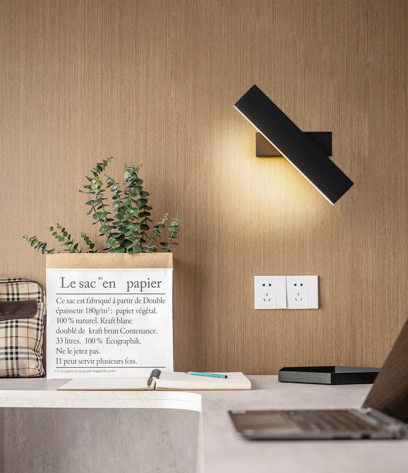 Luz de lectura rectangular de la pared acrílica de metal LED para la luz de la pared de lectura rectangular para la cama