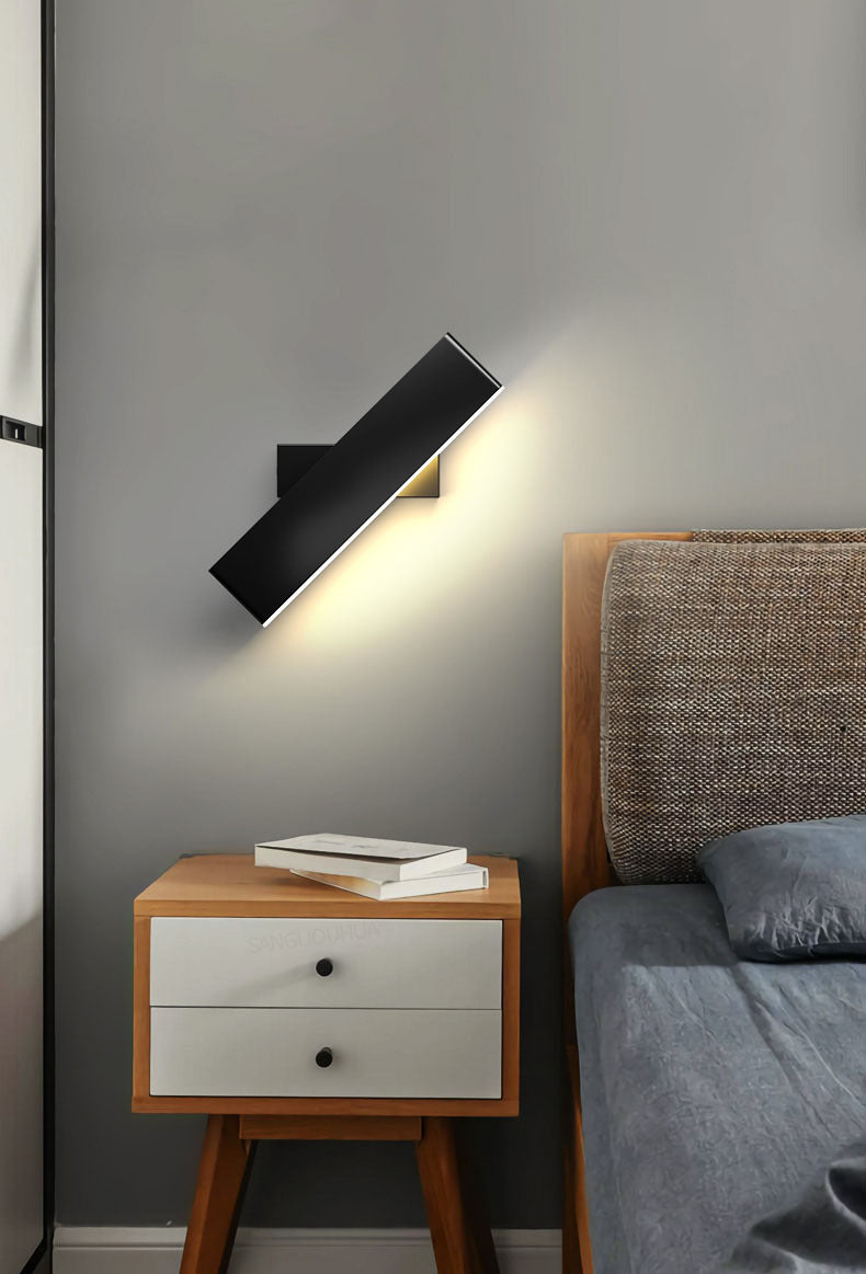 Luz de lectura rectangular de la pared acrílica de metal LED para la luz de la pared de lectura rectangular para la cama