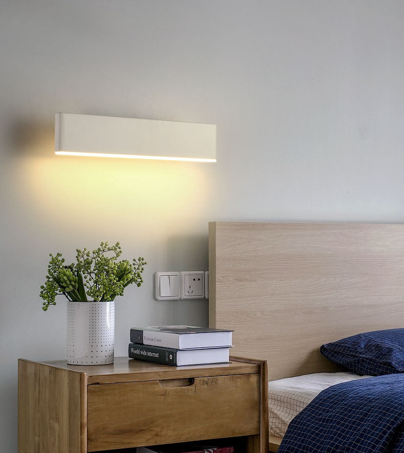 Luz de lectura rectangular de la pared acrílica de metal LED para la luz de la pared de lectura rectangular para la cama