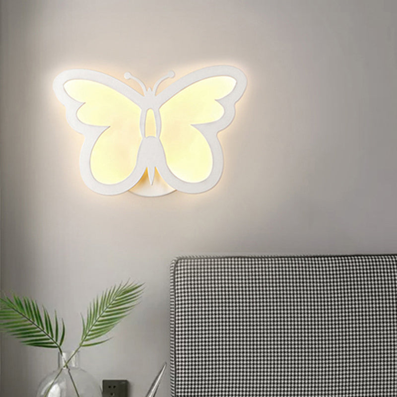 Creative Butterfly Sconce Light Fixture Modern Acrylic Wall Sconce Light for Bedroom