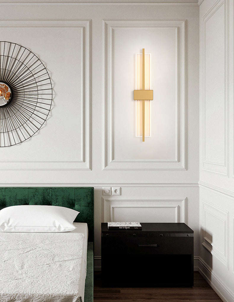 LED indoor decoratie wandbevestiging licht metalen dwarswand sconce in acryl schaduw