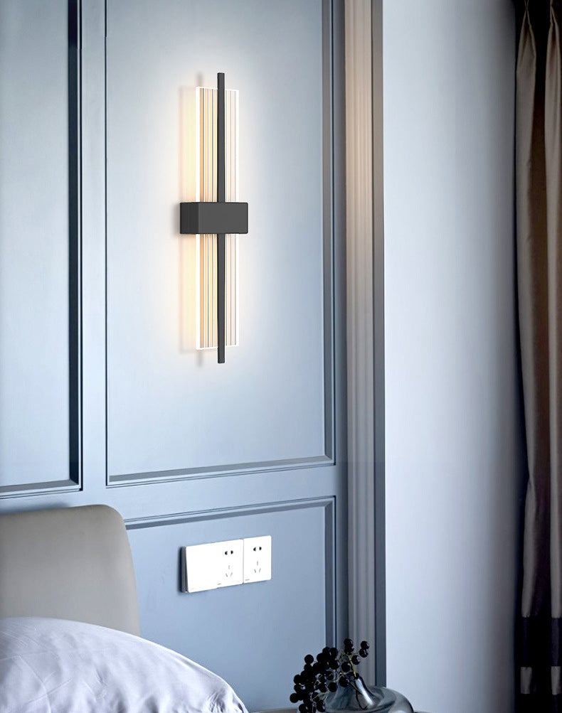 LED indoor decoratie wandbevestiging licht metalen dwarswand sconce in acryl schaduw