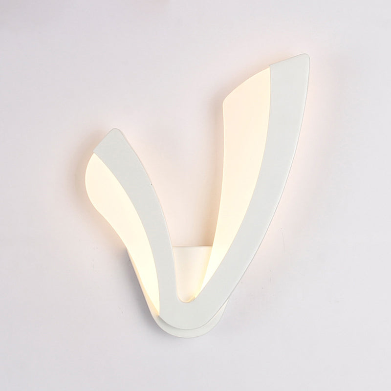 Simple V Shape Wall Lighting Ideas LED Acrylic Shade Wall Mount Light for Living Room Bedroom