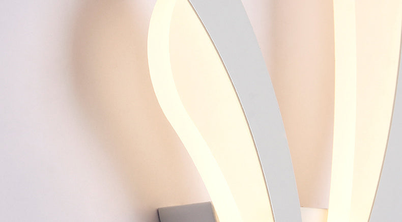Simple V Shape Wall Lighting Ideas LED Acrylic Shade Wall Mount Light for Living Room Bedroom
