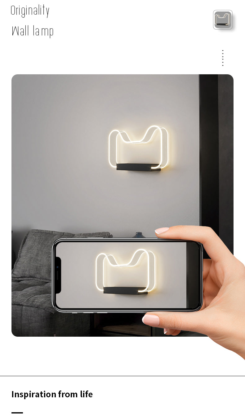 Bedside LED Wall Light Fixture Nordic Simple Wall Sconce for Children Room Living Room